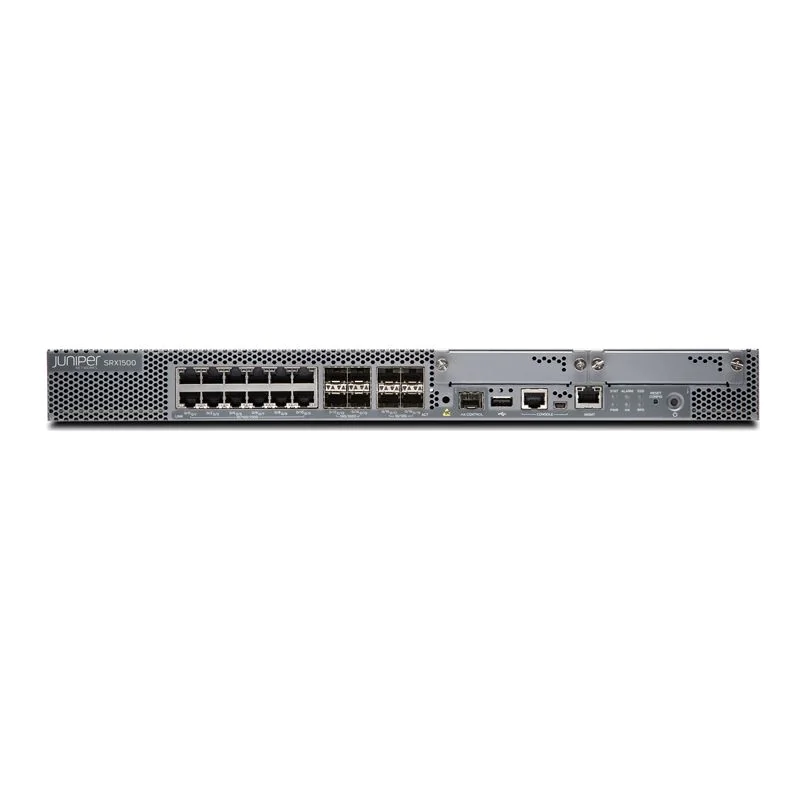 SRX1500-AC Juniper SRX1500 with 16x1G, 4x10G (SFP+) on-board ports, 1x AC PSU and 100GB SSD