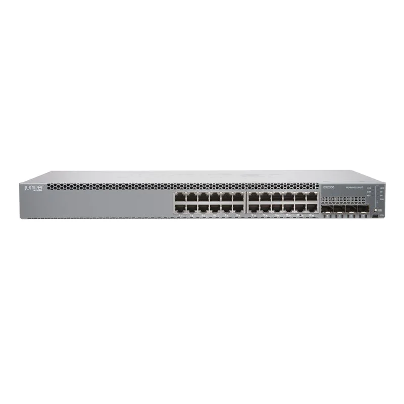 EX2300-24T Juniper EX2300 switch with 24-port 10/100/1000BASE-T, 4 x 1/10GbE SFP/SFP+ (optics sold separately)