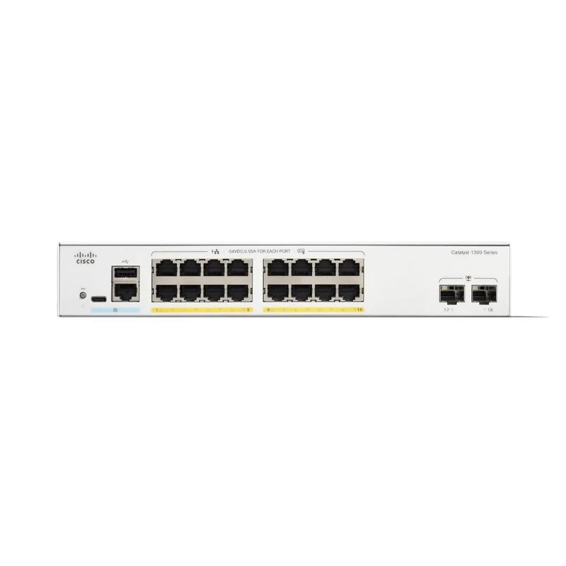 C1300-16FP-2G Cisco Catalyst 1300 16-port GE, Full PoE, 2x1G SFP.