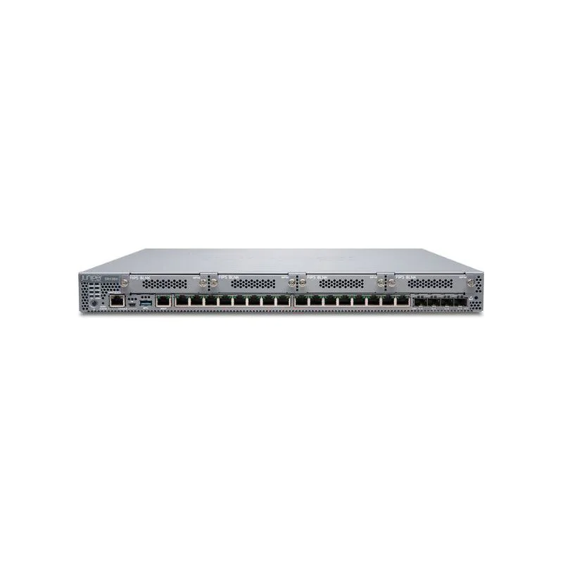 SRX380-P-SYS-JB-AC Juniper SRX380 Services Gateway includes hardware (16GE POE+, 4x10GE SFP+, 4x MPIM slots, 4G RAM, 100GB SSD, Single AC power supply, cable and RMK) and Junos Software Base (Firewall, NAT, IPSec, Routing, MPLS and Switching).