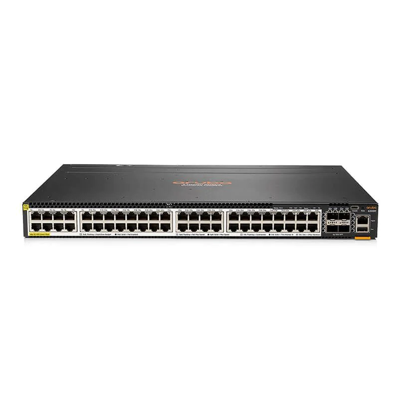 JL659A Aruba 6300M 48-port HPE Smart Rate1/2.5/5GbE Class 6 PoE and 4-port SFP56 Switch