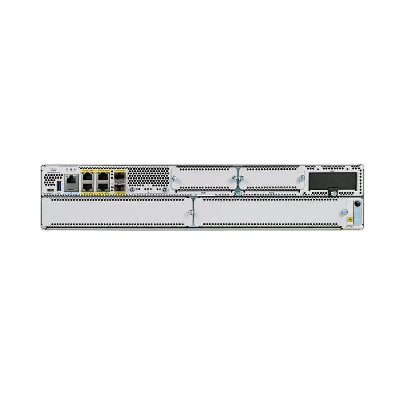 C8300-1N1S-412X Cisco Catalyst Router 8300 Series 1RU w/ 10G WAN (1 SM slot and 1 NIM slot, and 2 x 10-Gigabit Ethernet and 4 x 1-Gigabit Ethernet ports)